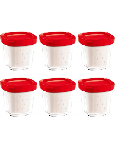Seb XF100110 Pot yaourt lot de 6 pots pour Multi délices