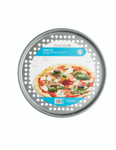 KitchenCraft KC2BK21 Plat à pizza à croustiller 33 cm