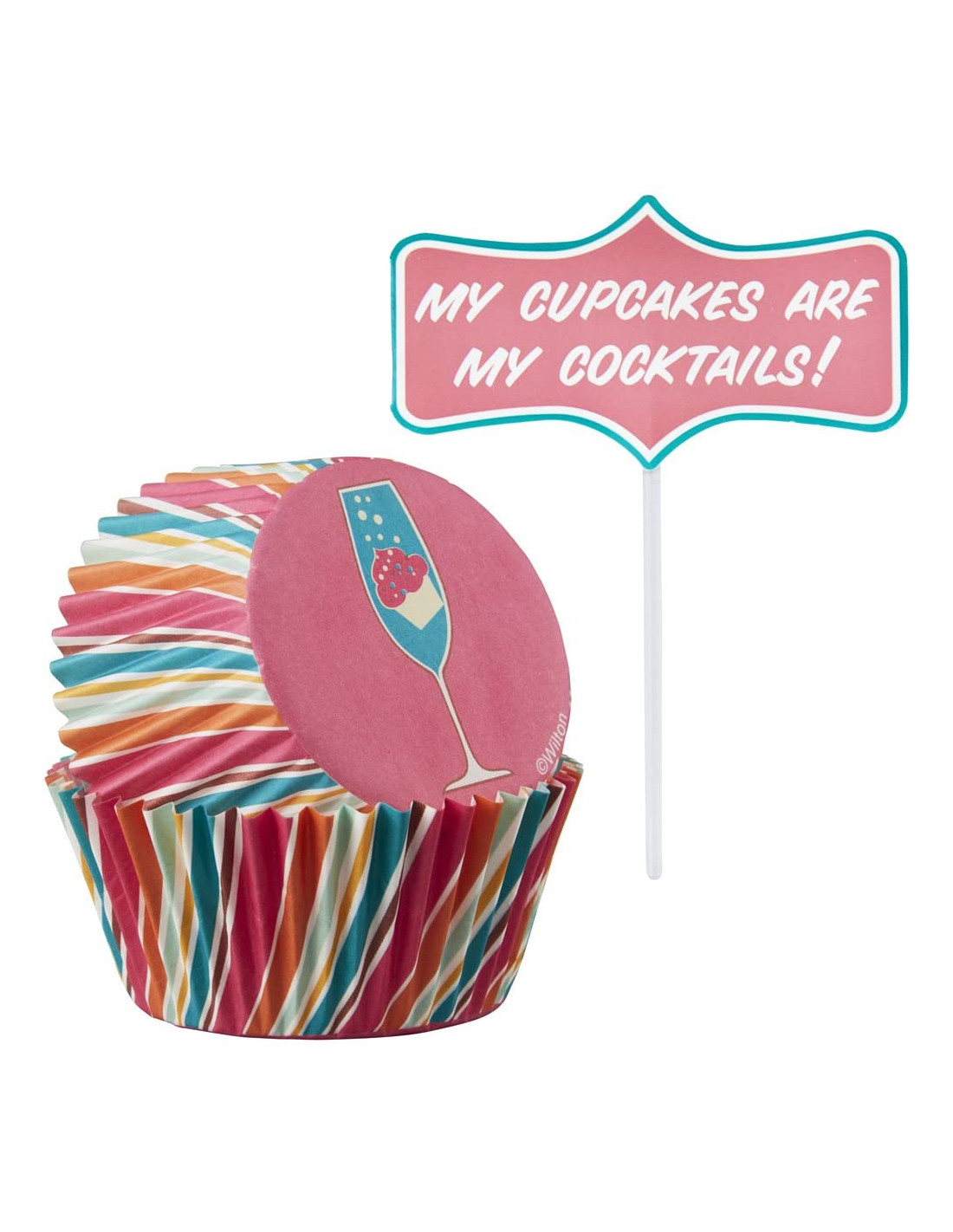 Wilton Brands 415-9946 Caissette cupcakes avec pique message