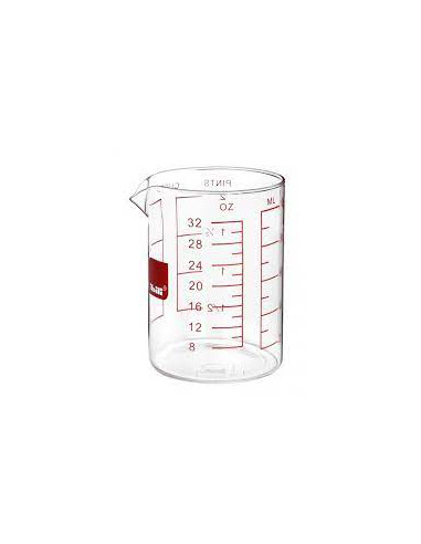 ibili 481210 Verre mesureur 1 litre en verre Borosilicate