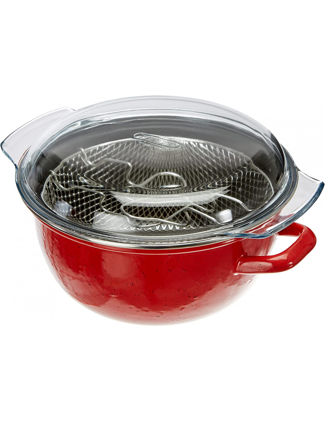 Friteuse inox couvercle grille